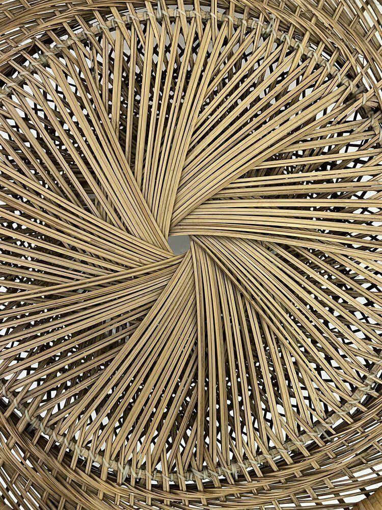 Mid Century Bamboo Wicker Table By Franco Albini, 1950s photo Furniture