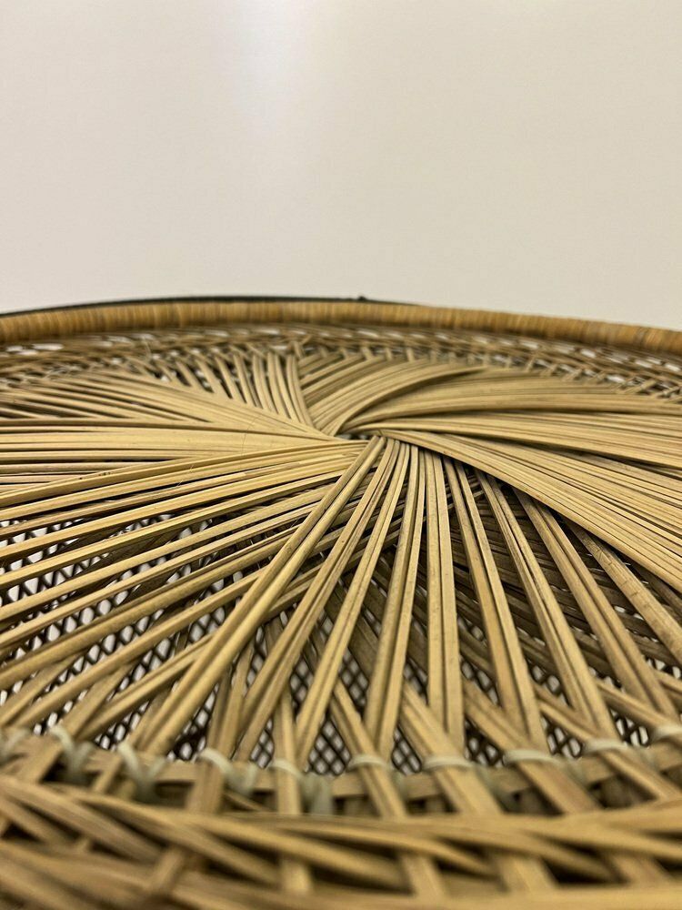 Mid Century Bamboo Wicker Table By Franco Albini, 1950s photo buy