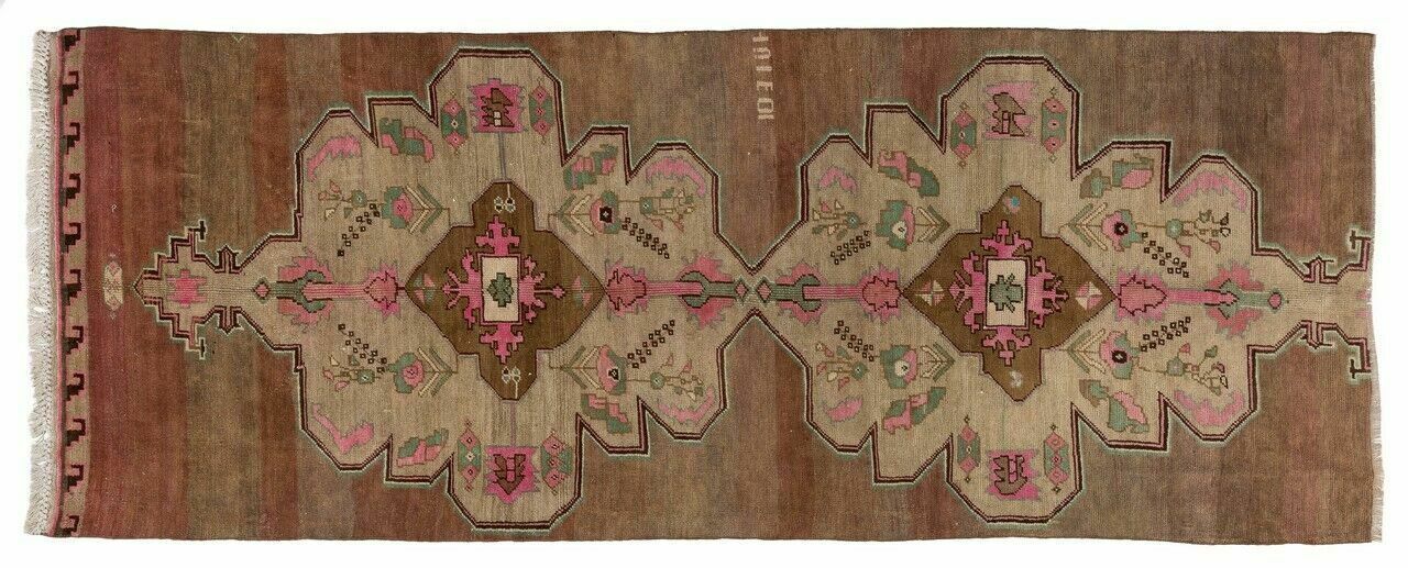 One Of A Kind Vintage Handmade Turkish Runner Rug For Hallway Decor photo for sale