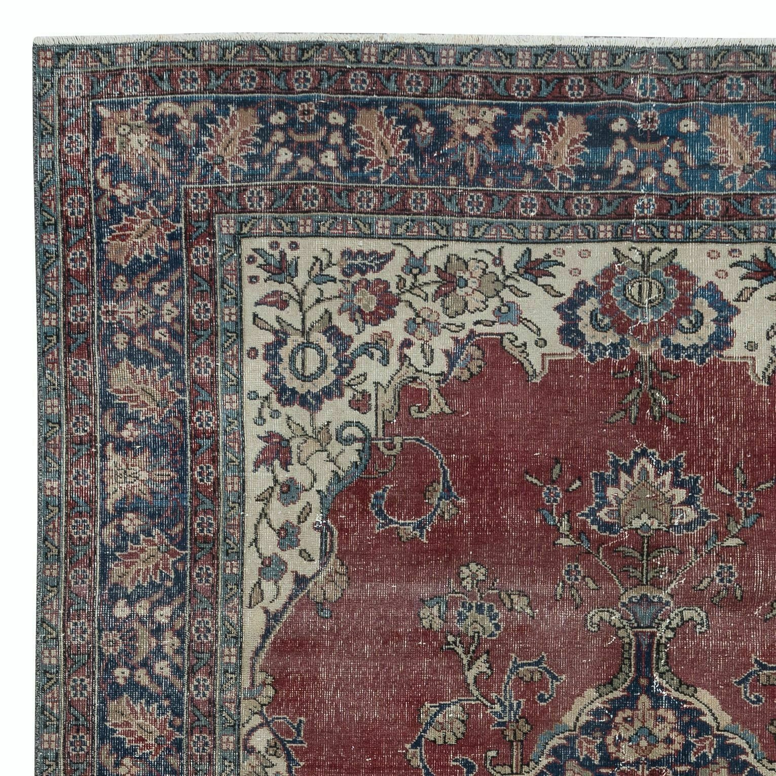 7x10.4 Ft Vintage Handmade Oriental Rug For Country Homes, Traditional Interiors photo Textiles