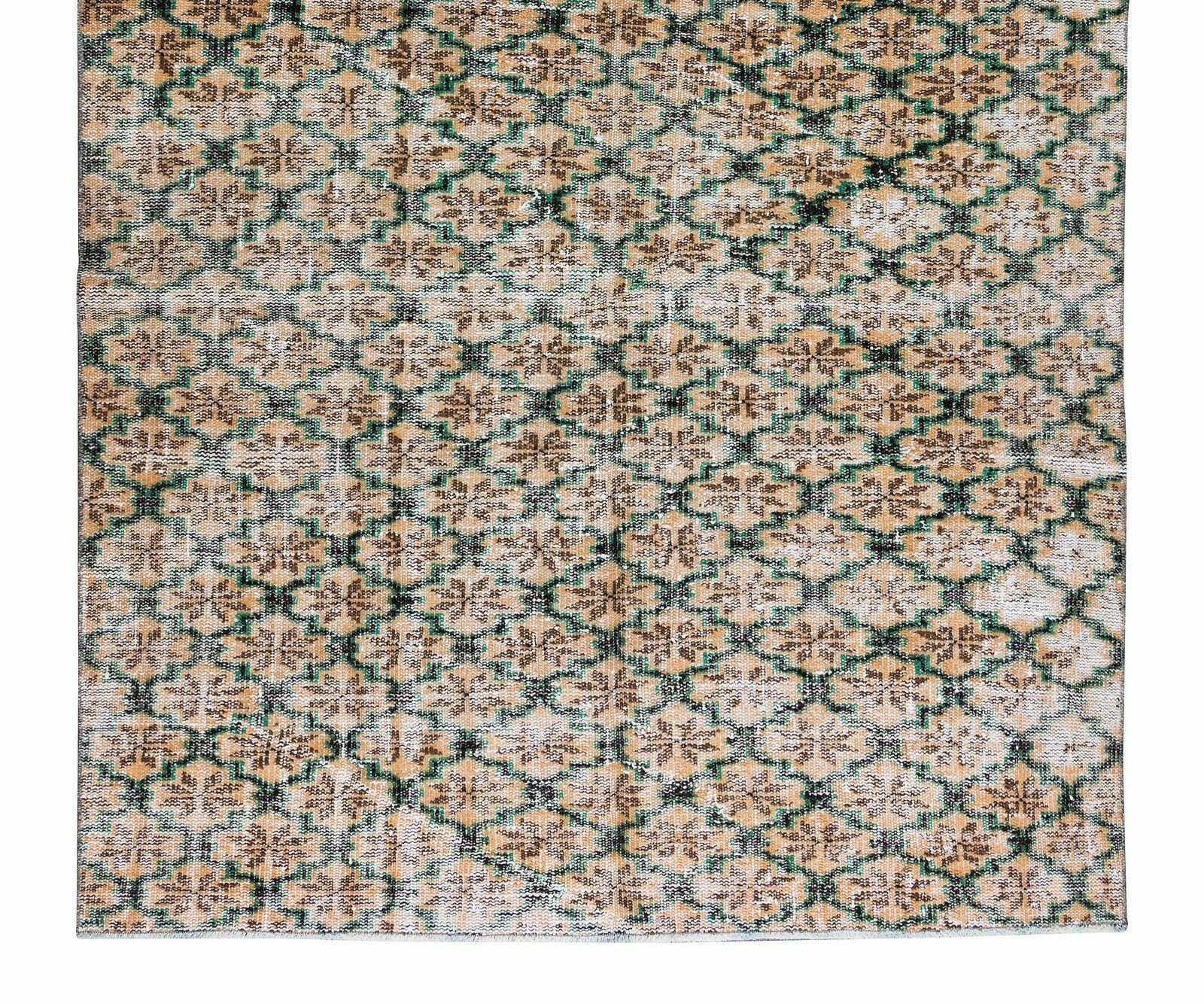 5.3x8.9 Ft Flower Pattern Vintage Hand Knotted Turkish Rug, Home Decor Carpet photo 427.0