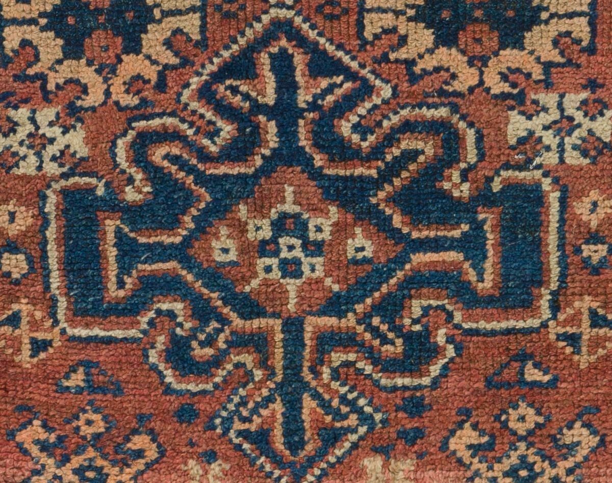 Mid Century Handmade Anatolian Wool Rug With Geometric Tri Medallions photo Textiles