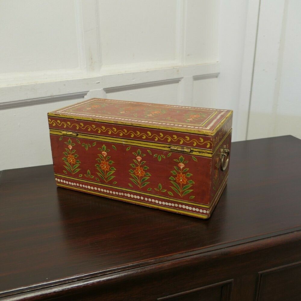 Indian Folk Art Painted Treasure Chest photo 150.0