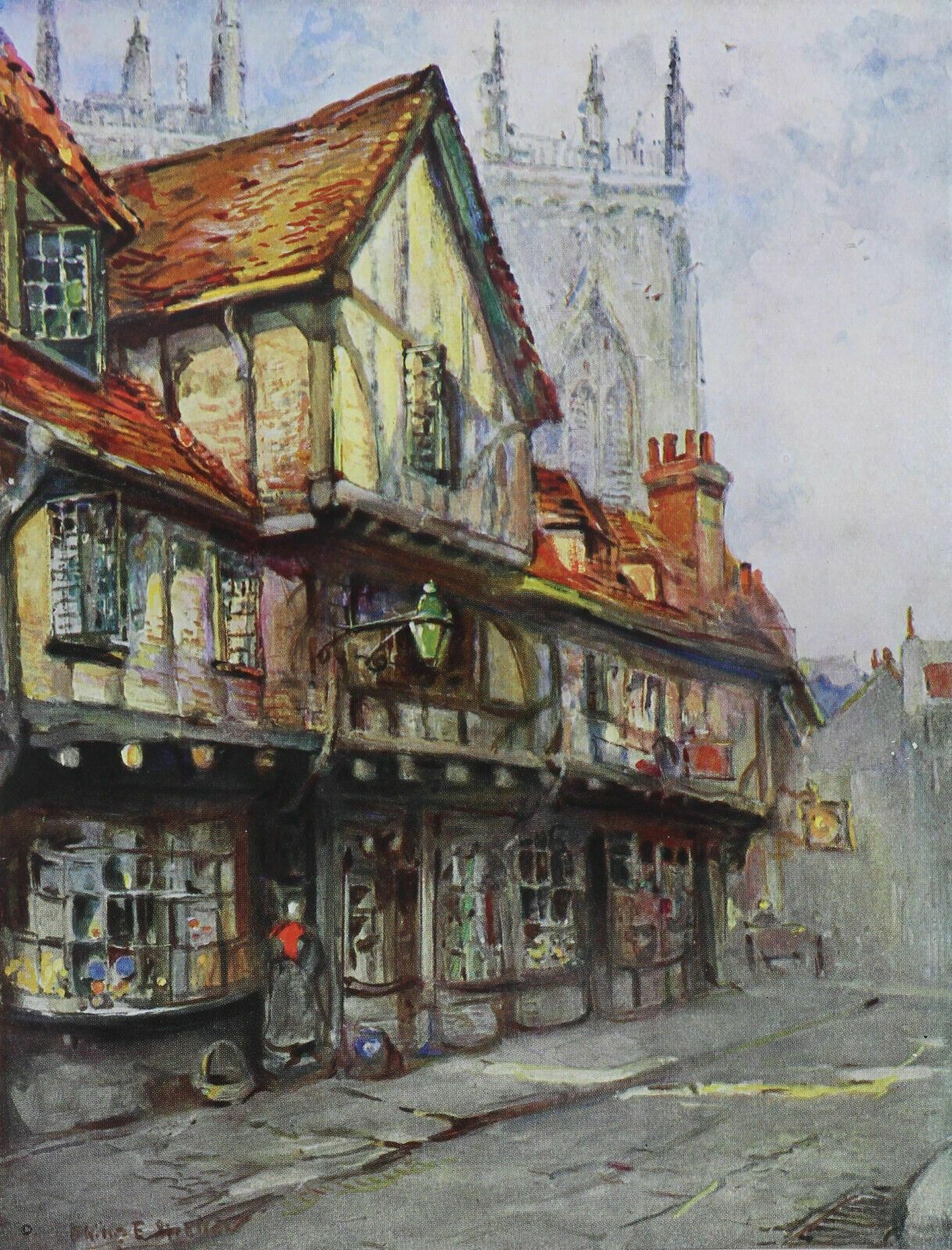 3 Prints Of York By Peter Stretton. The Shambles, High Petergate And Monk Bar. photo for sale