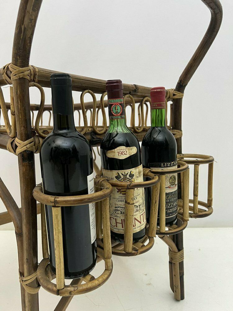 Mid Century Riviera Trolley In Bamboo And Wicker, 1950s photo buy