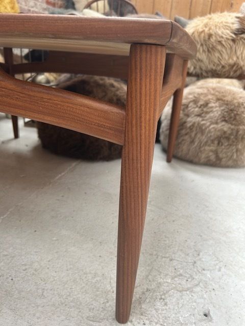 Vintage Square Teak Coffee Table By Ib Kofod Larsen, 1960s. photo vintage