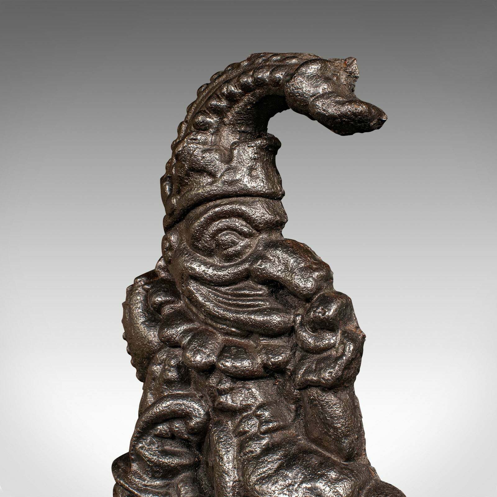 Heavy Antique Mr Punch Doorstop, English Figurative Door Keeper, Victorian, 1860 photo vinterior