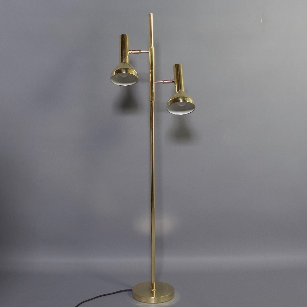 photo for sale 1960s Cosack Brass Floor Lamp, Vintage