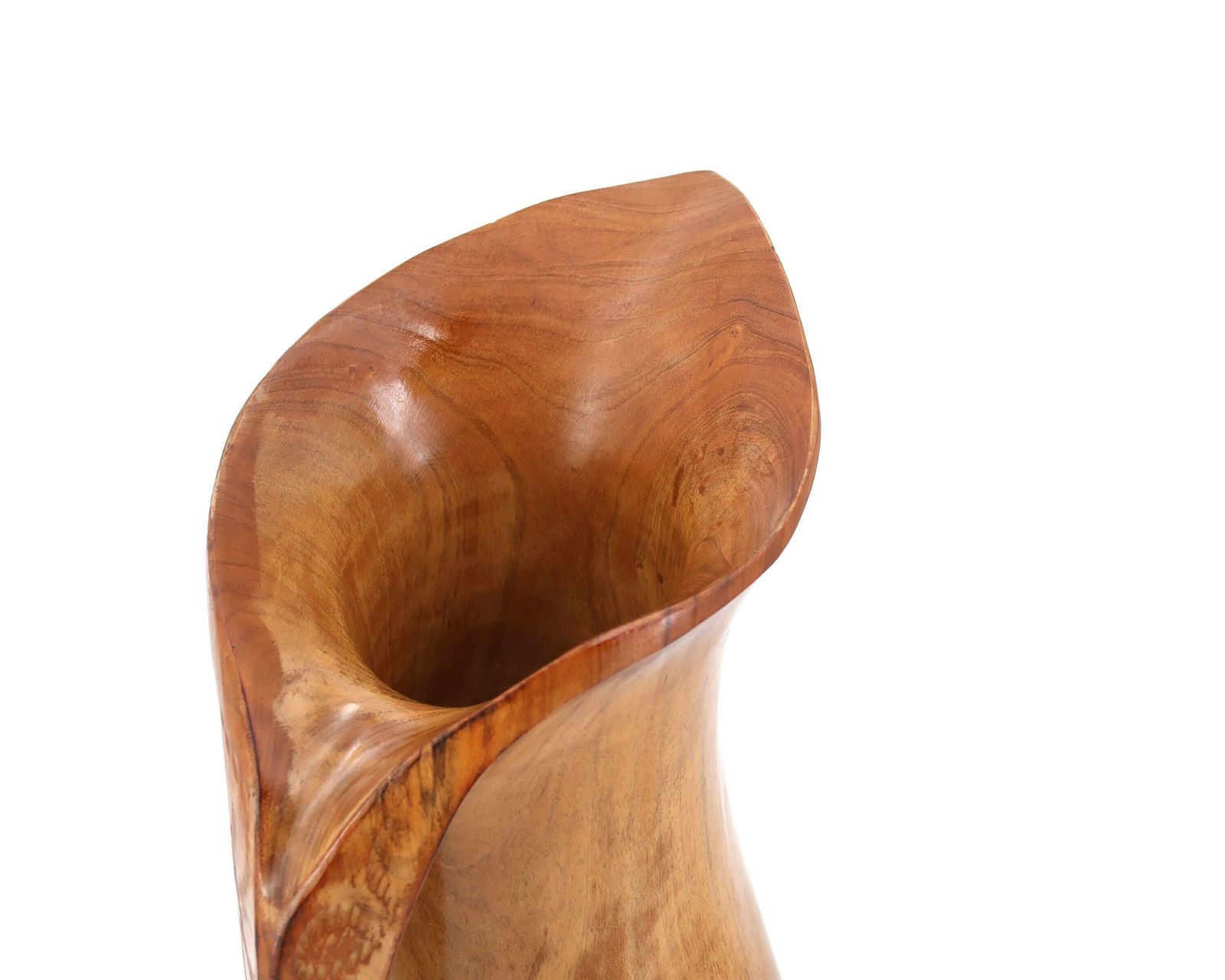 Spanish Wood Pitcher, 1960s / Vase, Wabi Sabi, Boho Chic, Folk Art, Pot, Wooden photo 406.0