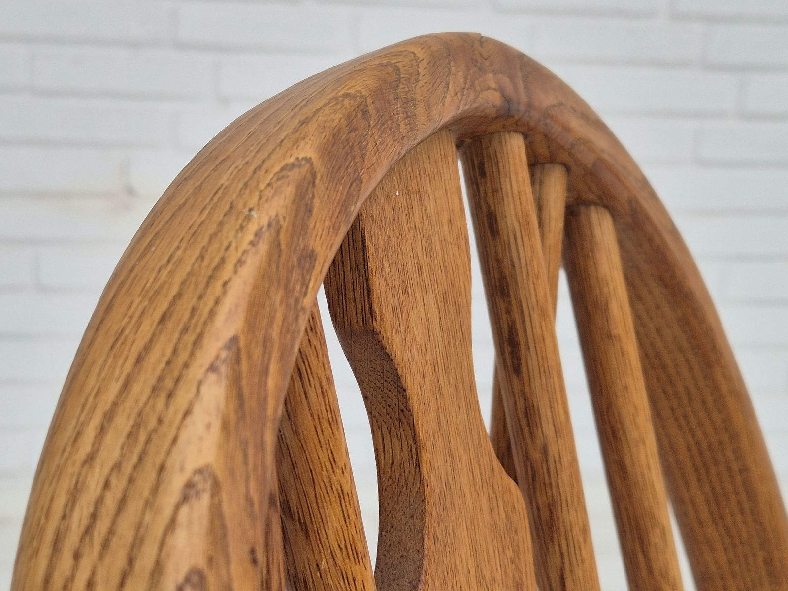1350.0 1960s, Set Of 4 Scandinavian Dining Chairs In Solid Oak Wood, Original Good Condition. photo