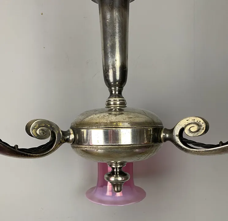 Nickel Plated Art Nouveau Chandelier (24036) photo Lighting