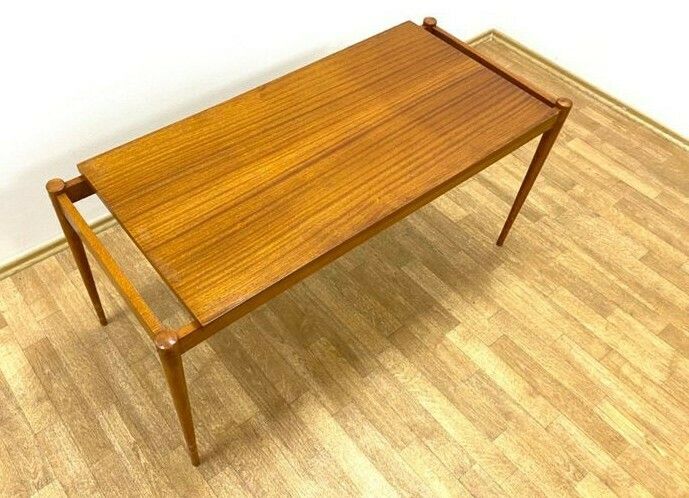 Mahogany Coffee Table By Drevotar, Czech Mid Century 1960s