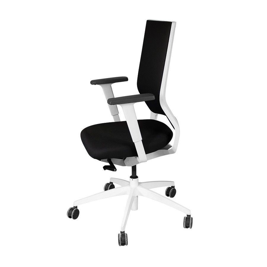 Sedus: Quarterback Office Chair With White Frame In Black Fabric   Refurbished