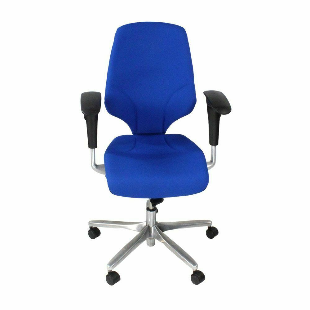 Giroflex: G64 Task Chair In Blue Fabric/Aluminium Frame   Refurbished