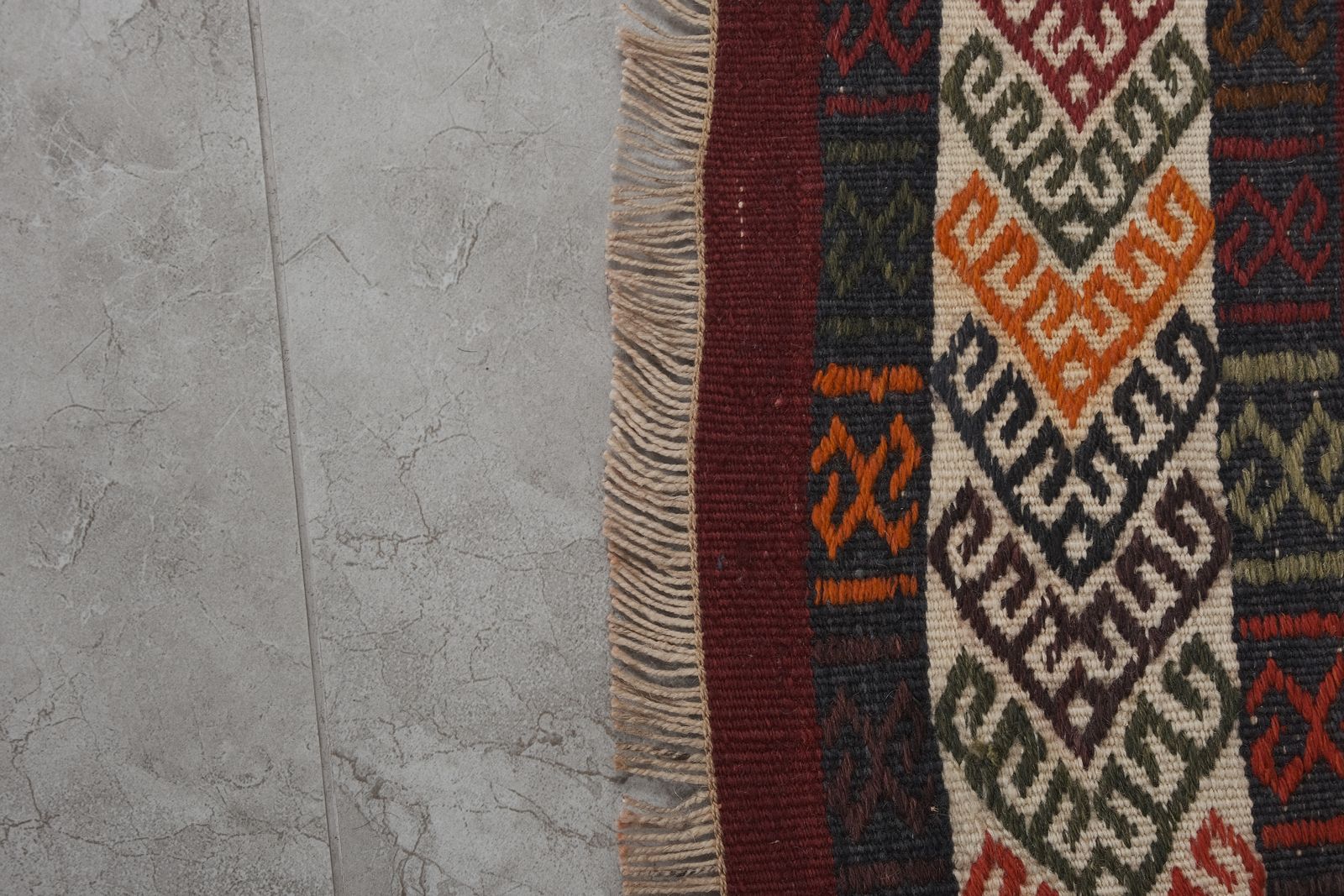 1960s Organic Turkish Hemp Kilim Runner 2'5'' X 20'8'' photo Textiles