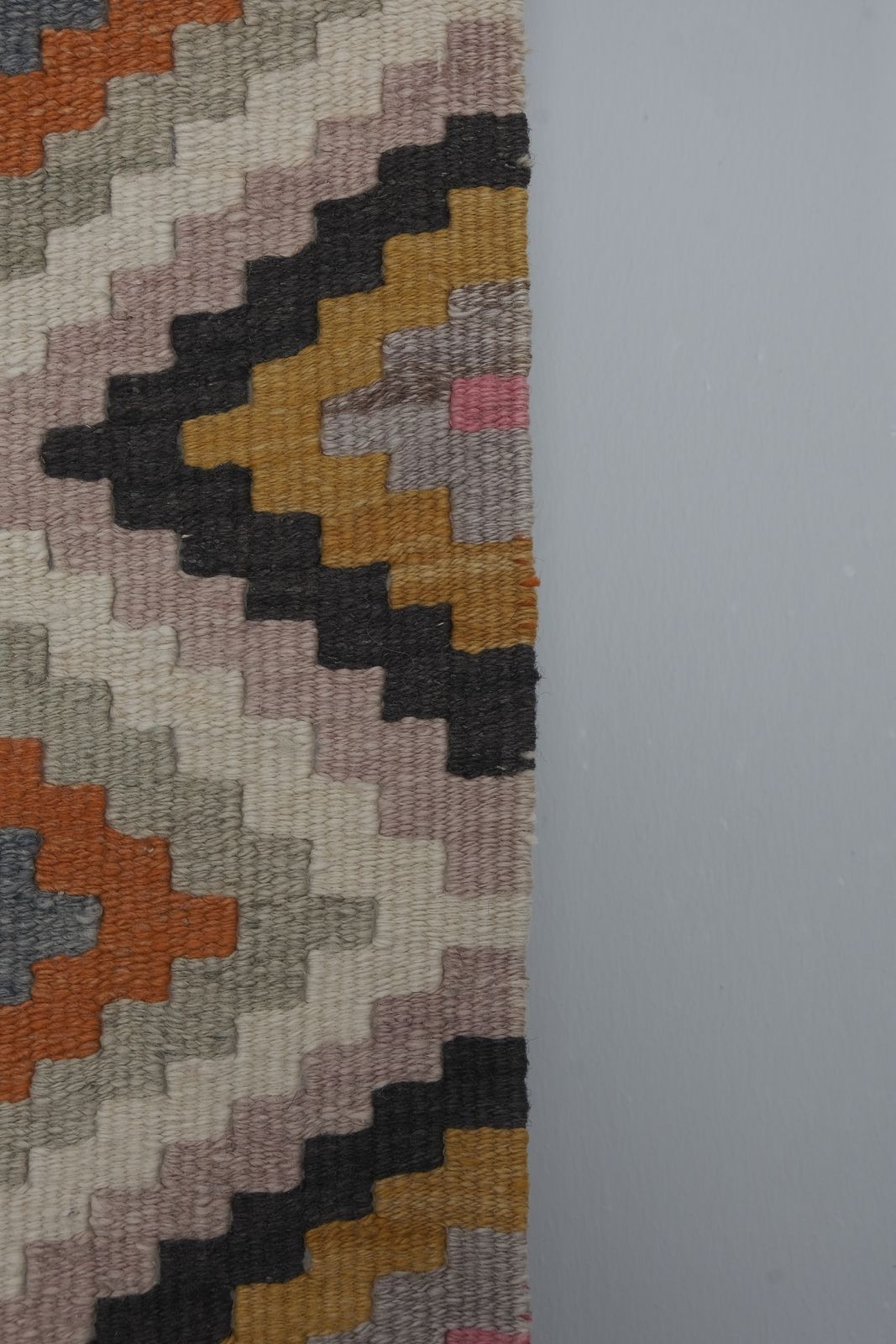 photo furniture 1960s Vintage Striped Turkish Kilim Runner Rug 2'6'' X 14'11''