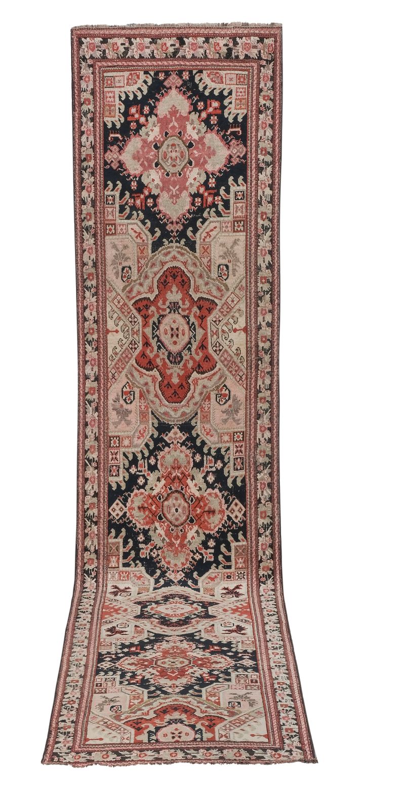 Neoclassical Style Caucasian Style Runner, Extra Long Hallway Carpet