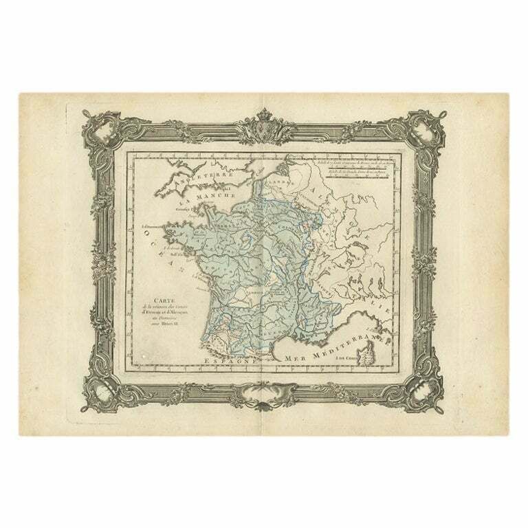 Antique Map Of France Under The Reign Of Henry III By Zannoni, 1765