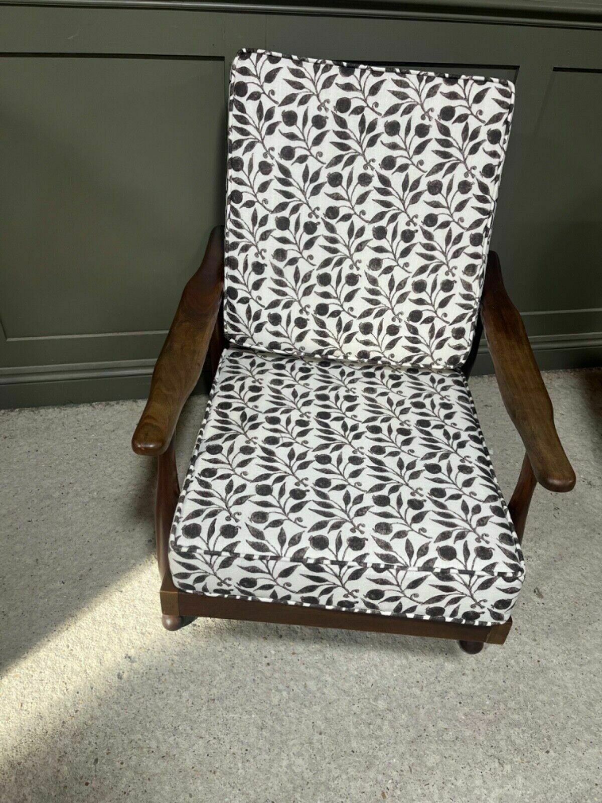 Vintage Teak Armchair Guy Rogers Style Circa 1960’s Refurbished photo vintage