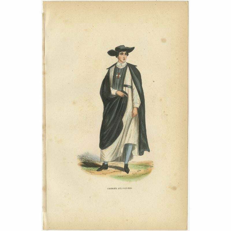Antique Print Of A Crosier From The Netherlands, 1845 photo furniture