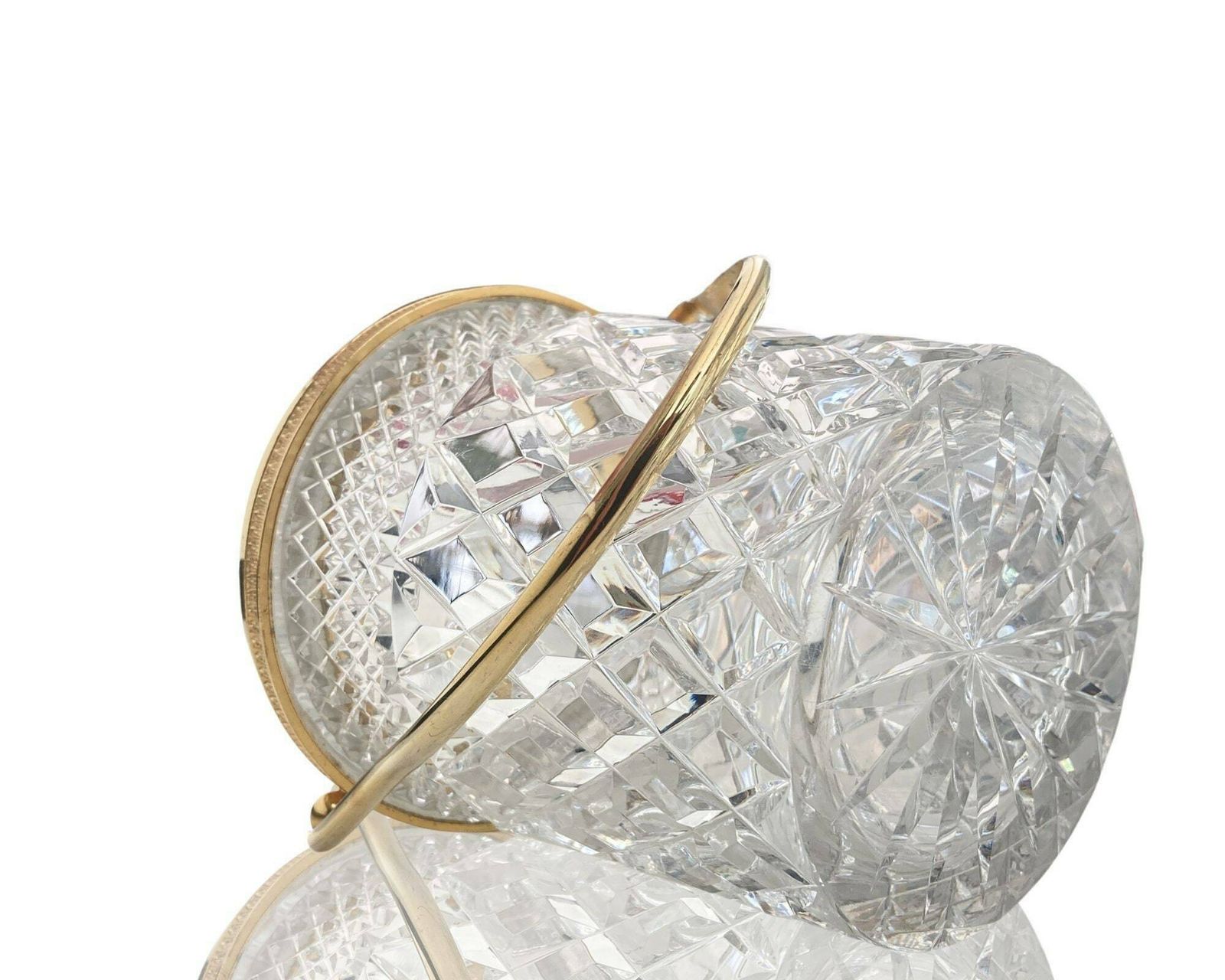 Kristallen Ijsemmer | Vergulde Greep (24k Goud) | Ca. Jaren 1950, België photo Woonaccessoires