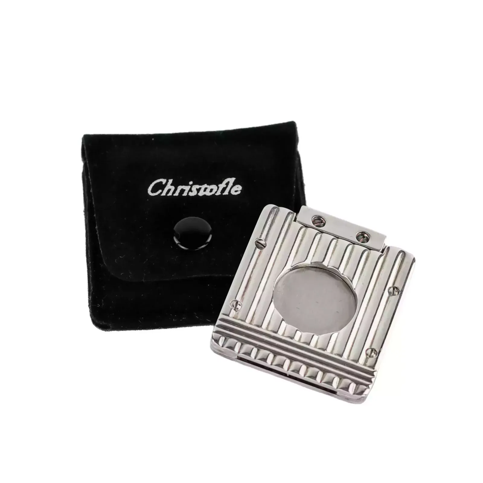 Christofle Hand Cigar Cutter, In Original Box. photo for sale