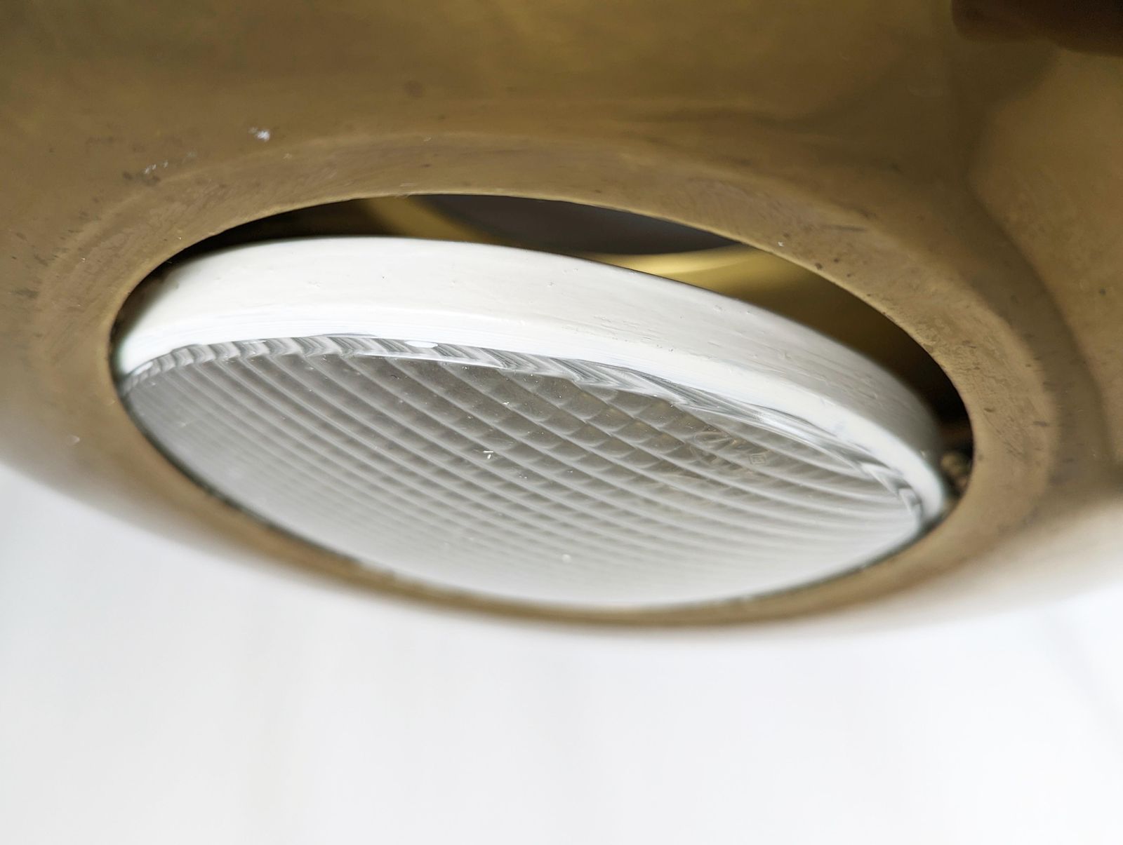 photo for sale Brass & Optical Glass Nictea Pendant By Tobia & Afra Scarpa For Flos, 1970s