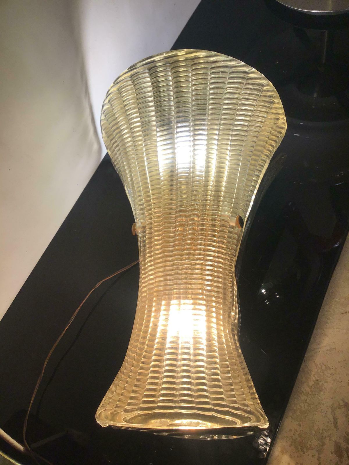 Venini Large Sconce Gold Murano Glass Brass 1950 Italy photo buy