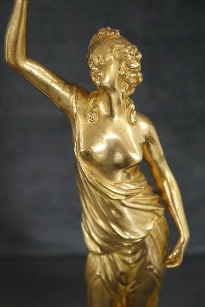 Sculptural Figures, Gilt Bronze On Alabaster Bases, Early 20th Century, Set Of 2 photo furniture