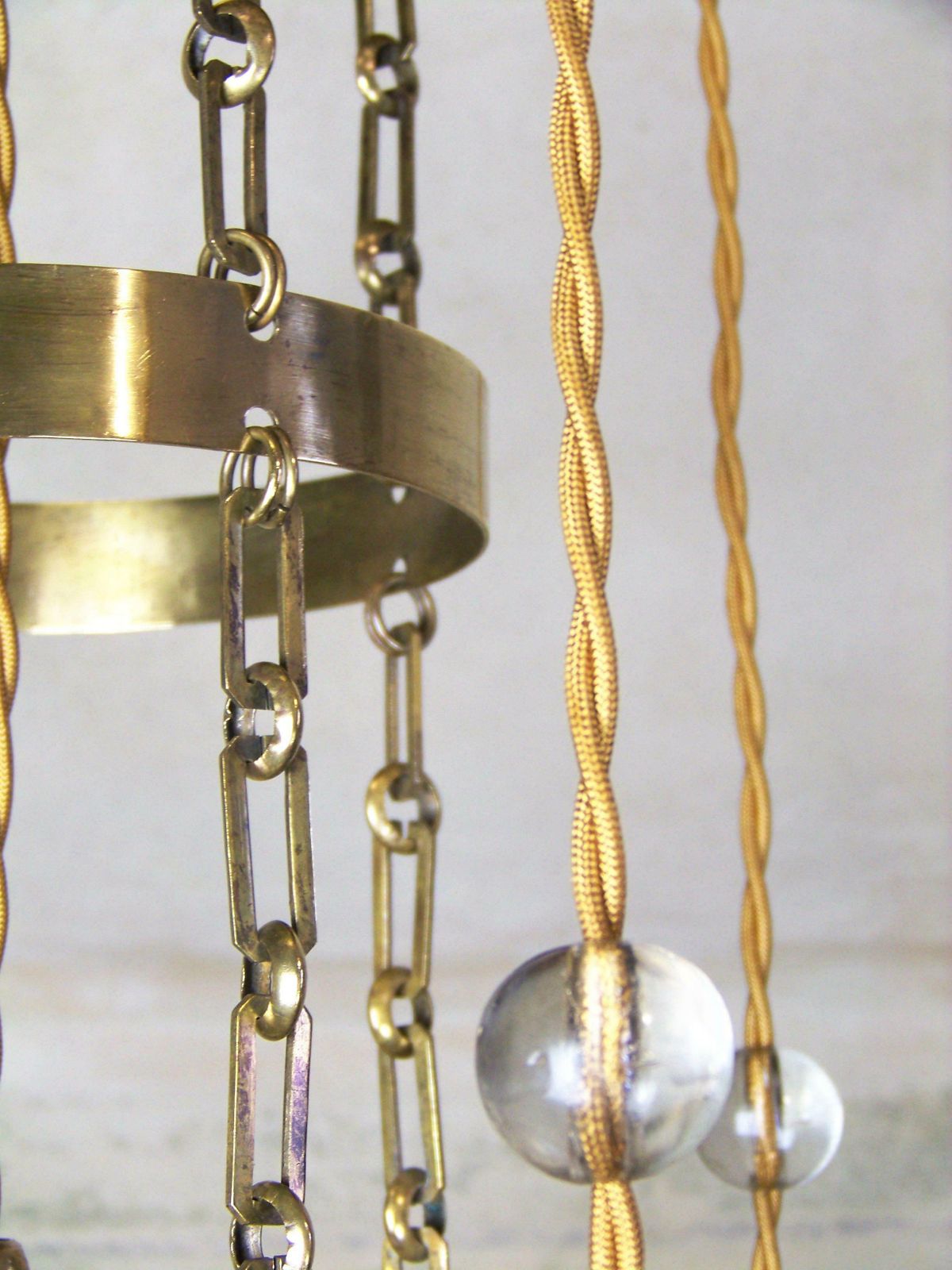 Art Nouveau Chandelier With Iridescent Shade, Loetz photo buy