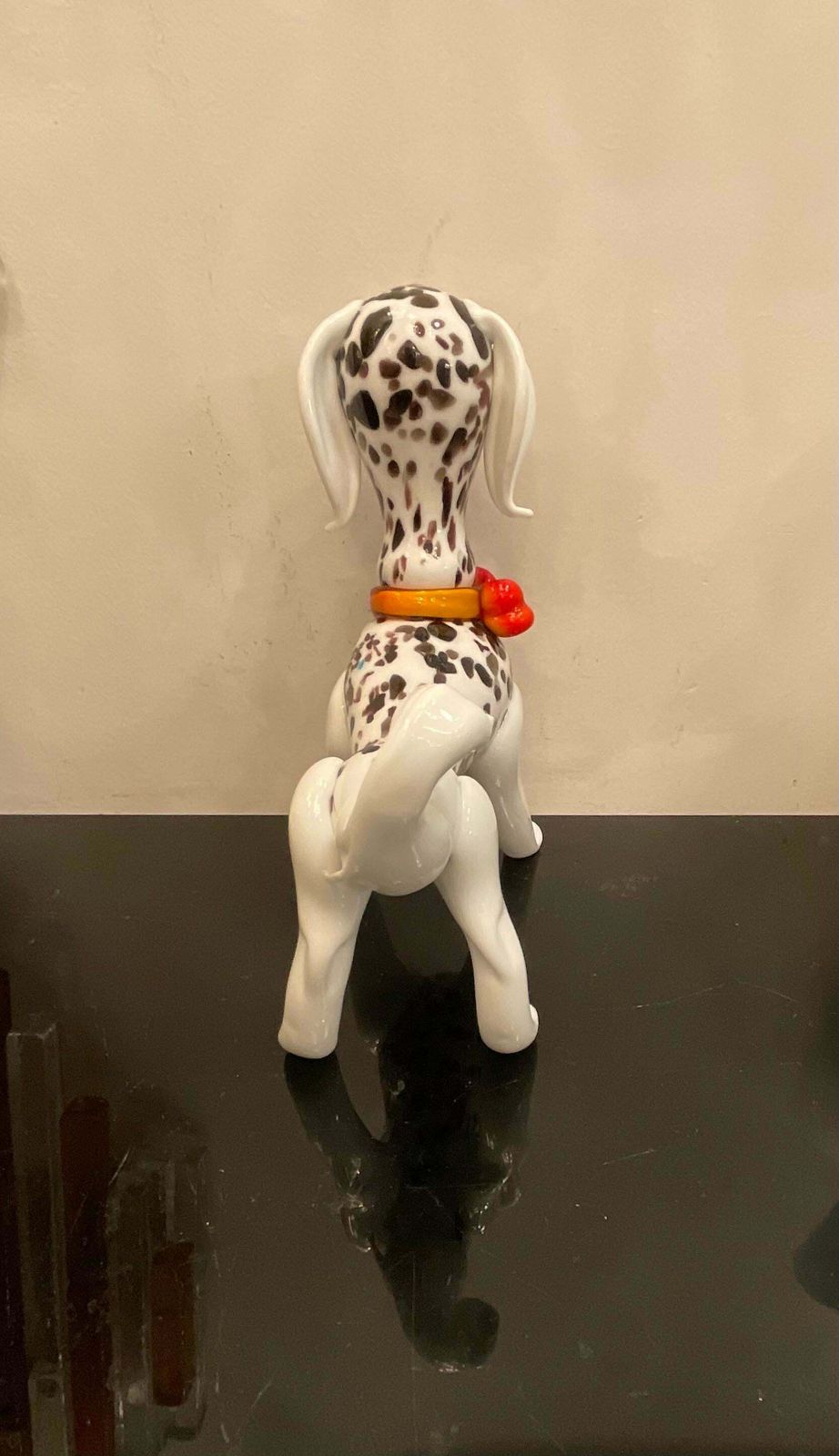 photo furniture Dalmatian Dog In Murano Glass   Made In Italy 1970   Attributed To Vistosi