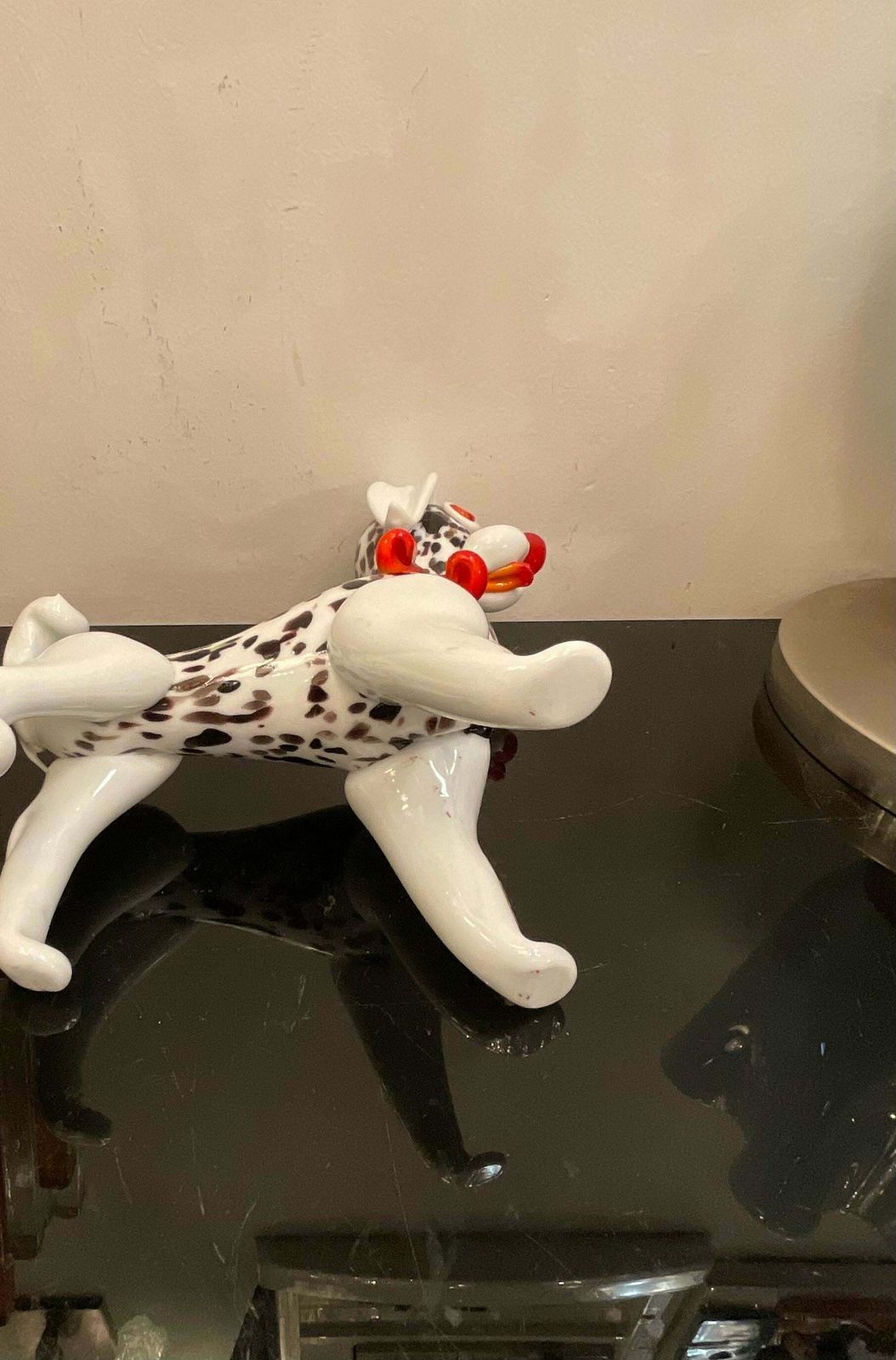 855.0 Dalmatian Dog In Murano Glass   Made In Italy 1970   Attributed To Vistosi photo