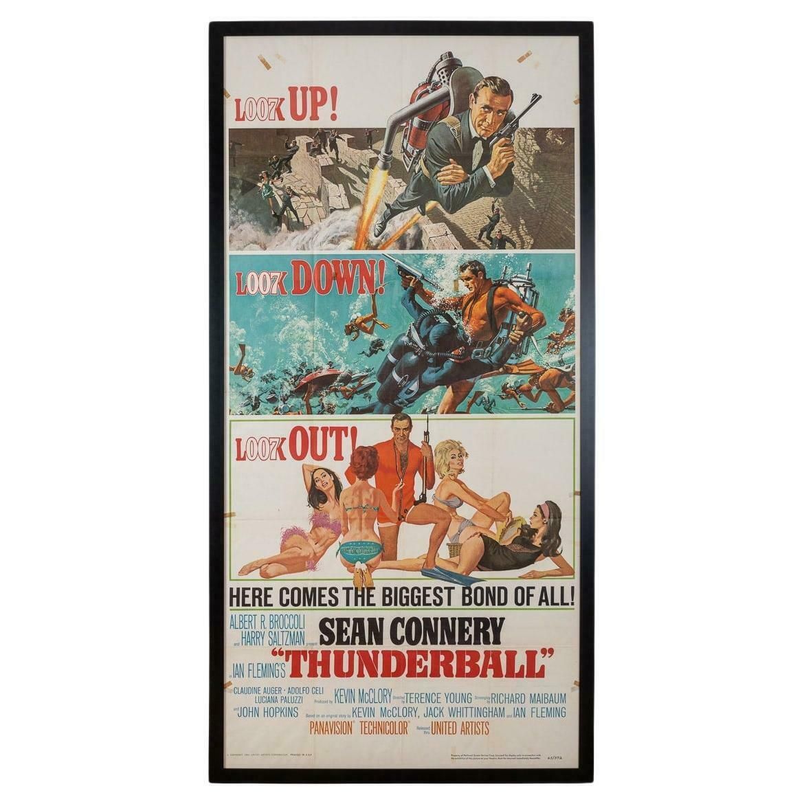 Original U.S James Bond 007 'Thunderball' Poster C.1965