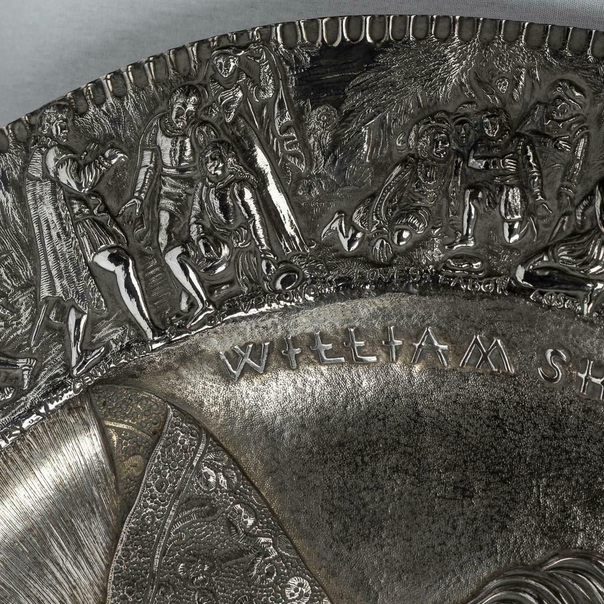 photo furniture 19th Century Victorian Silver Plated Shakespeare Charger, Elkington C.1850