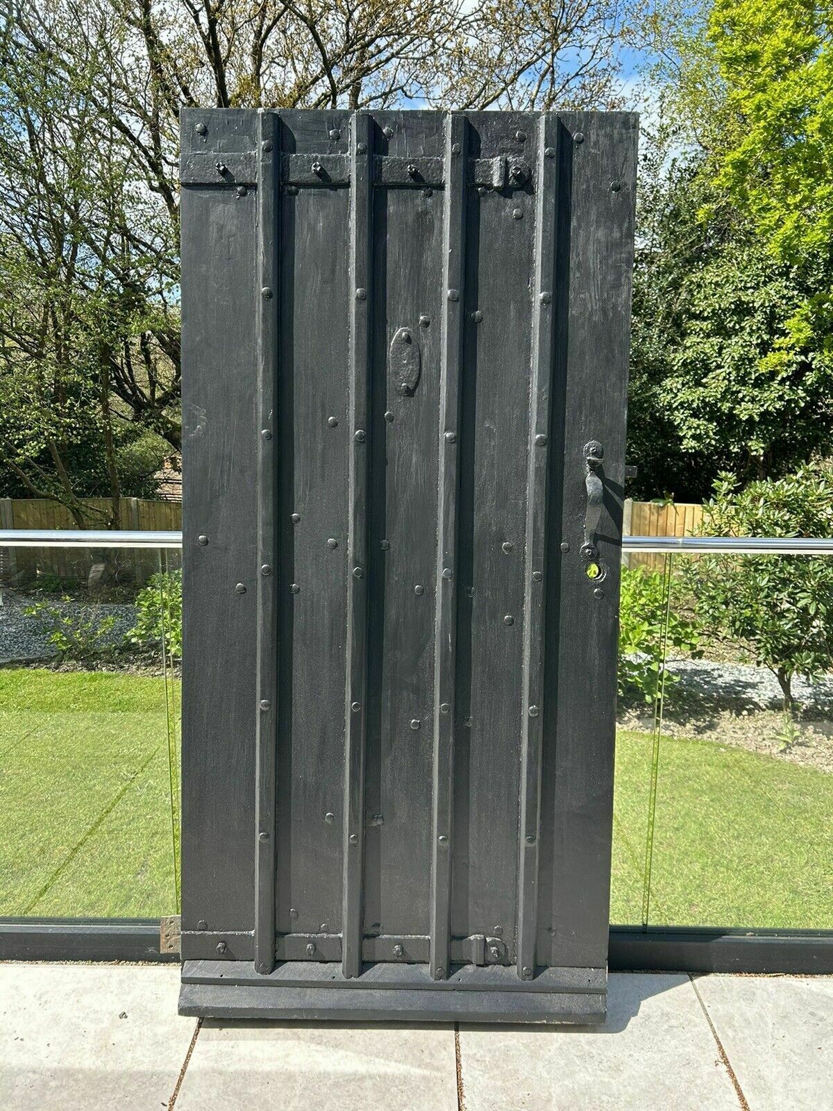 Antique 18th Century Front Door Cornish Reclaimed Period Forged Hinges Bolts Old