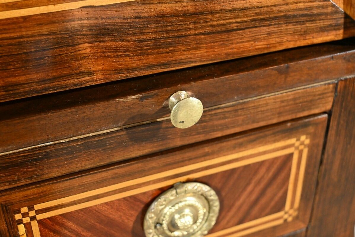 photo vintage Cylinder Desk In Mahogany And Rosewood, Louis XV Period – 1st Part 18th