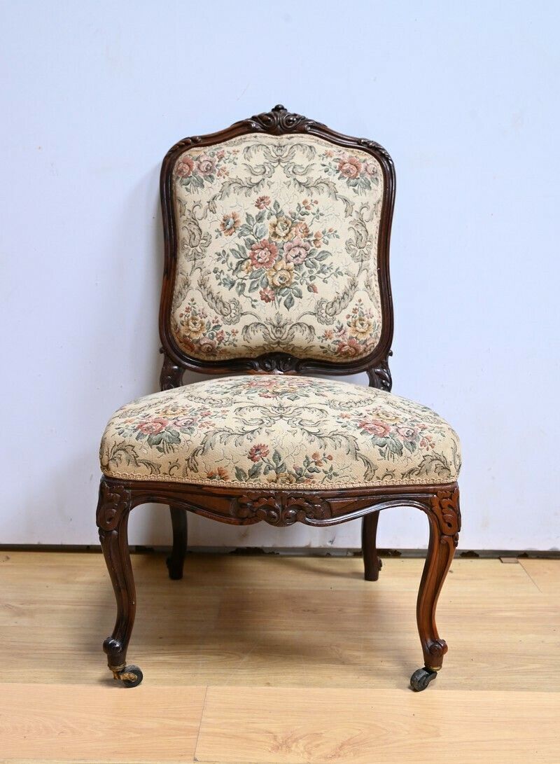 Suite Of 4 Rosewood Chairs, Louis XV Style, Napoleon III Period – Mid 19th Century photo furniture
