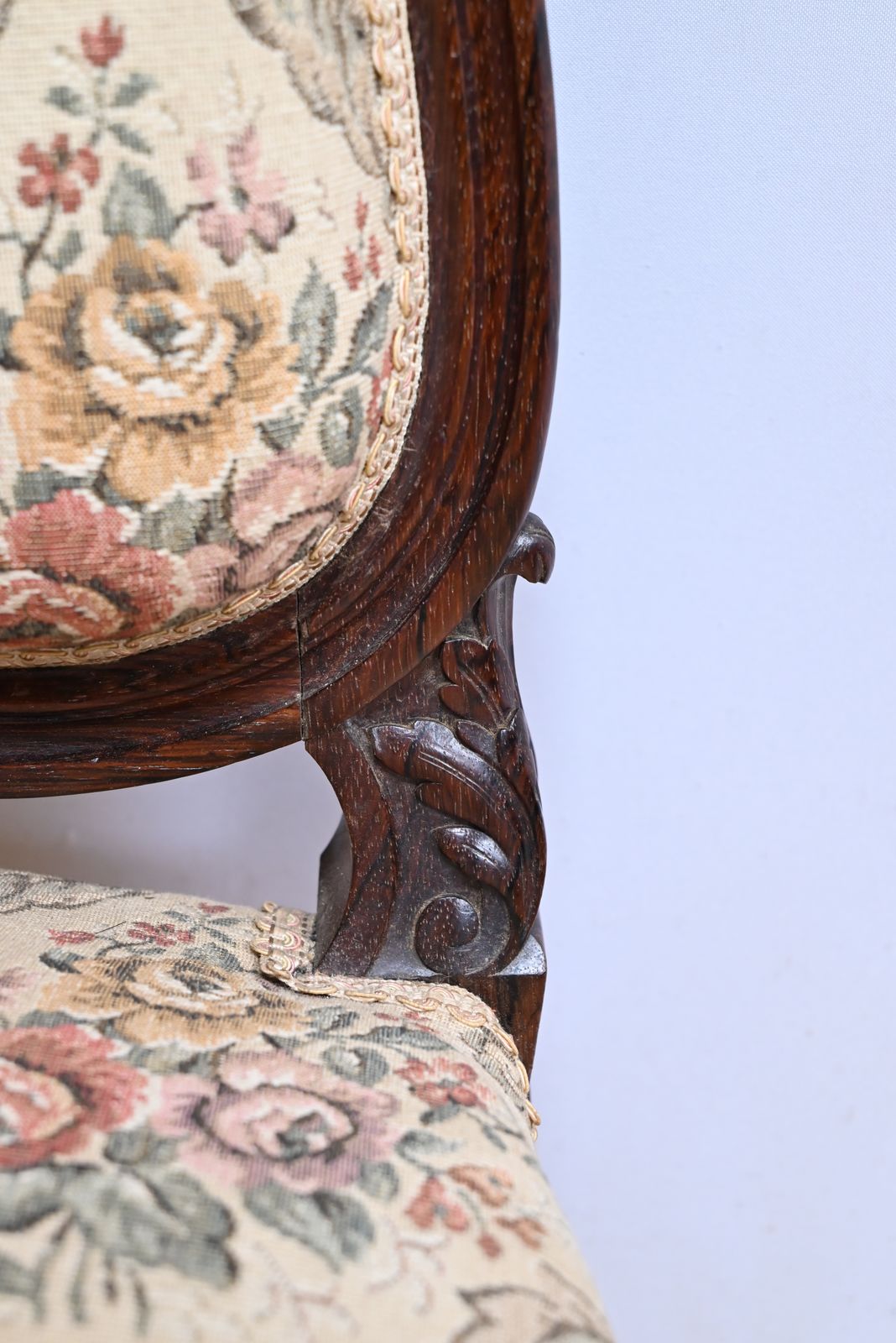 Suite Of 4 Rosewood Chairs, Louis XV Style, Napoleon III Period – Mid 19th Century photo vintage