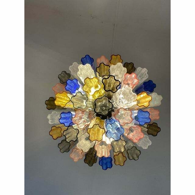 Contemporary Modern "Tronco" Murano Glass Sputnik Chandelier Venini Style photo vinterior