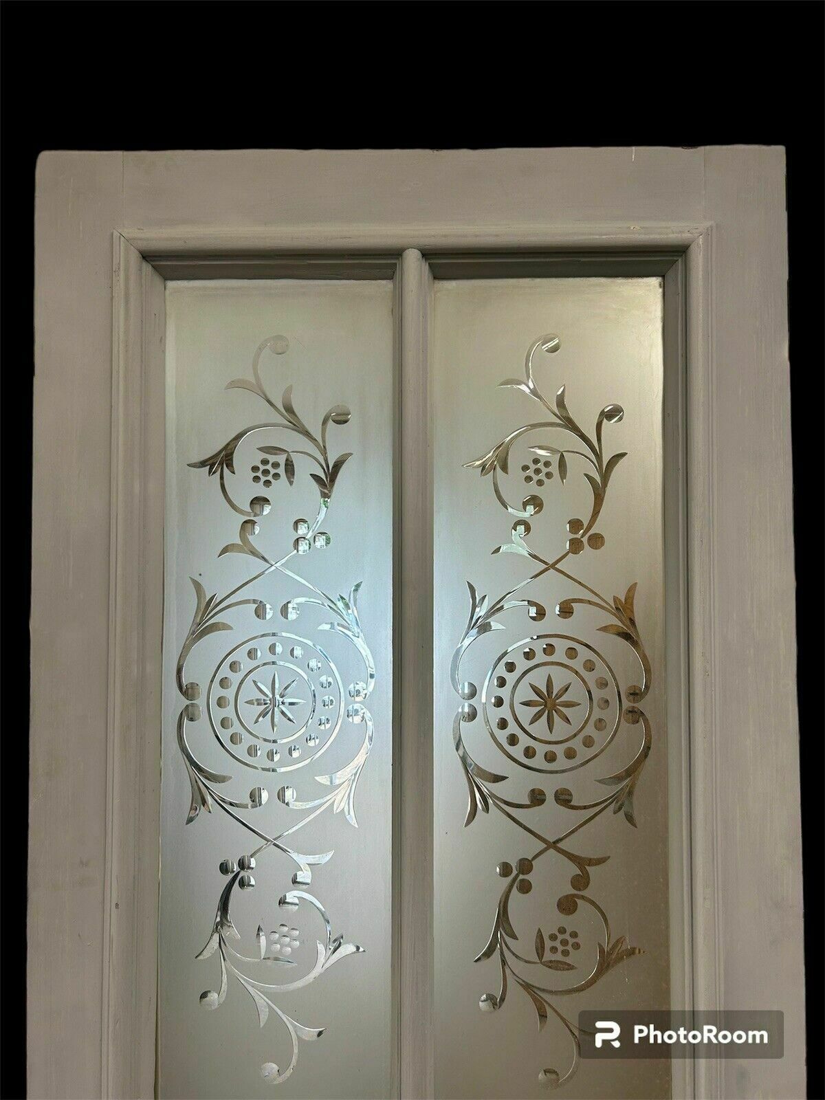 Victorian Cut Etched Glass Front Door Antique Period Reclaimed Old Wood Pine photo furniture
