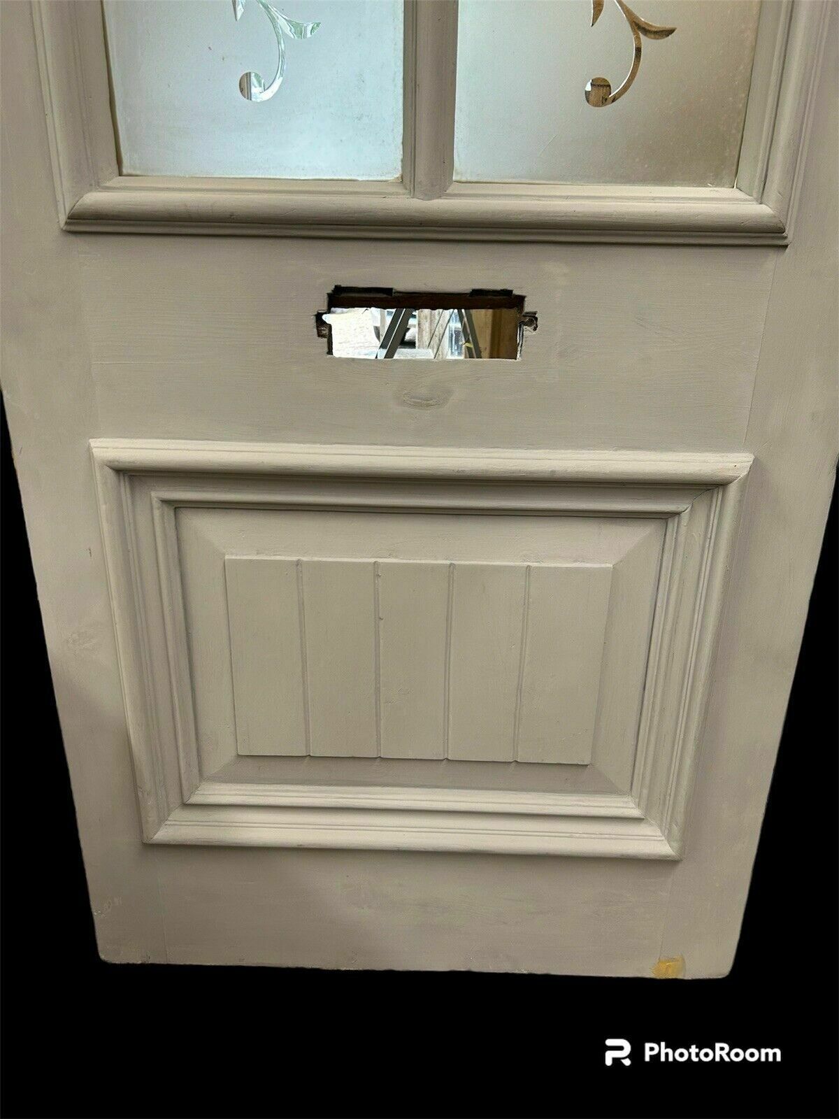 Victorian Cut Etched Glass Front Door Antique Period Reclaimed Old Wood Pine photo Home Fixtures