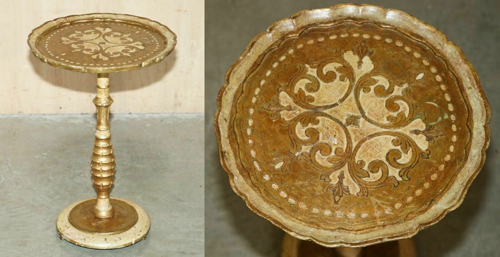 Exquisite And Highly Decorative Italian Circa 1900 Polychrome Painted Side Table