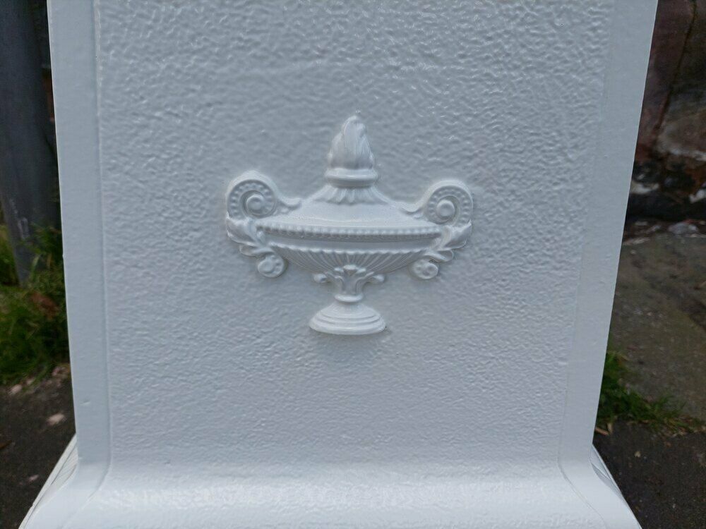 Pair Of Classical Tazza Form Cast Iron Garden Urns photo Garden Decor