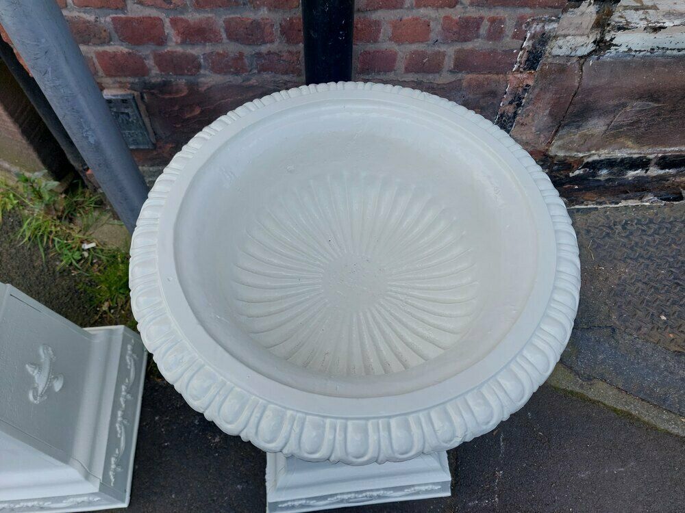 Pair Of Classical Tazza Form Cast Iron Garden Urns photo 3200.0