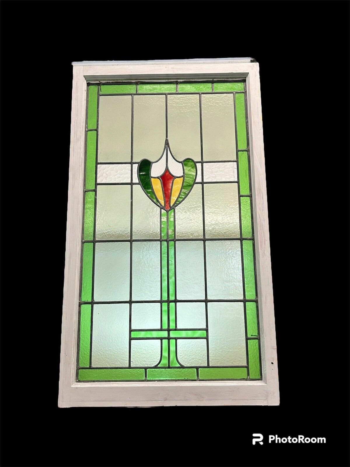 Victorian Stained Glass Window Panel Old Leaded Antique Reclaimed Refurbished