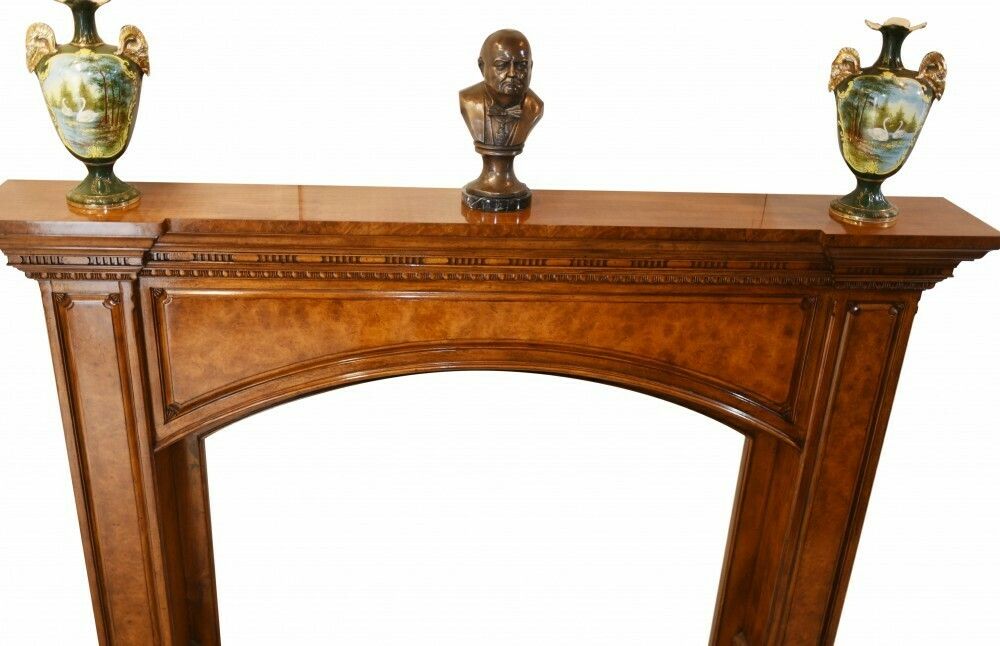 photo for sale Regency Fire Surround Fireplace Walnut Mantle