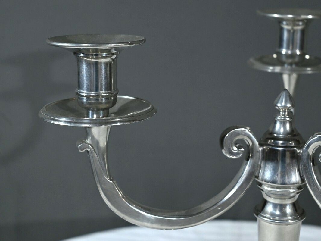 Pair Of “Le Lingot” Candelabra In Pewter – Mid 20th Century photo 450.0