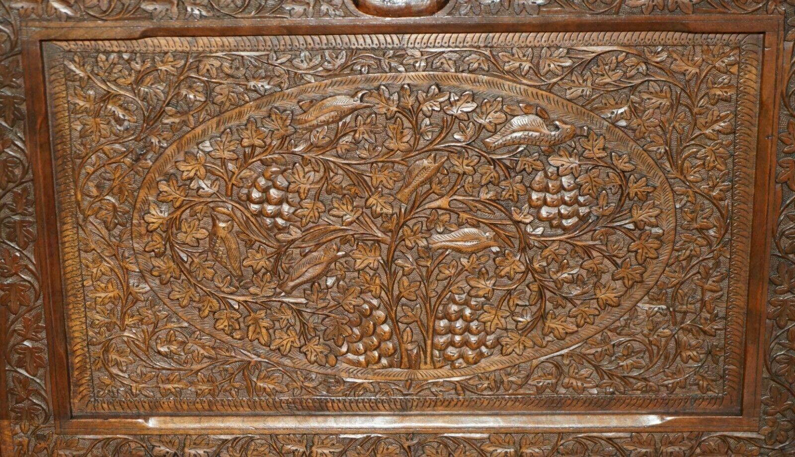 Antique Ornately Carved British Colonial Burmese Drinks Cabinet Bar With Key photo Furniture