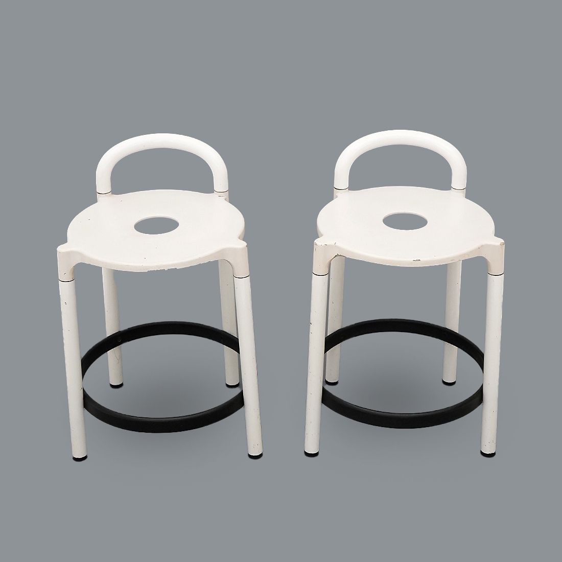 Pair Of Stools By Anna Castelli Ferrieri For Kartell, 1980s photo furniture