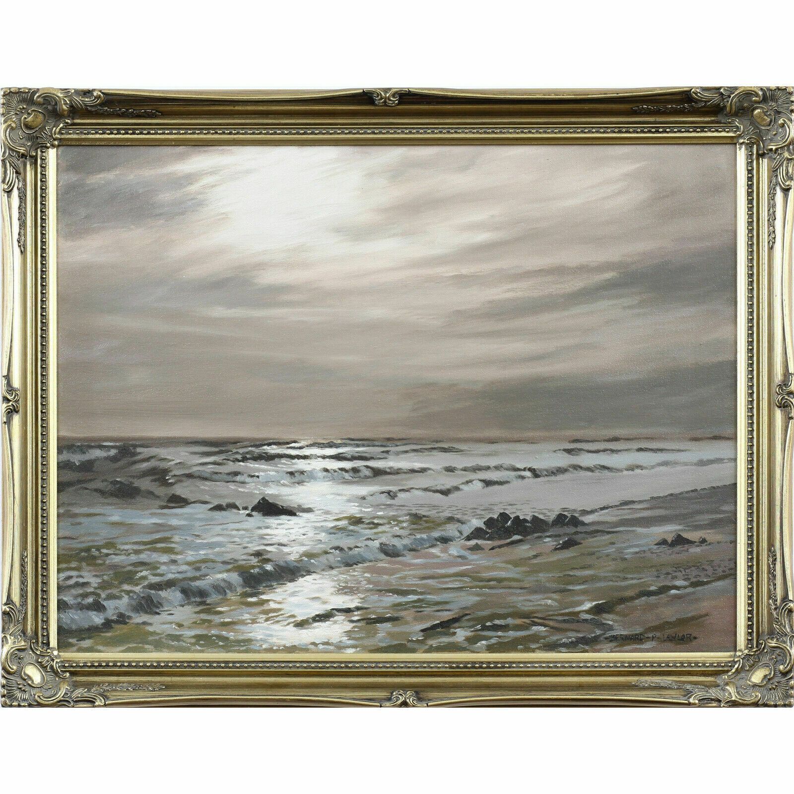 Oil On Canvas By Bernard P Lawlor. Coastal Scene